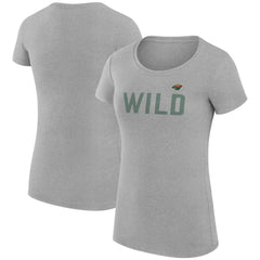 NHL Minnesota Wild G-III 4Her by Carl Banks Women's Super-Slim Fit Lightweight Dot Print Team T-Shirt