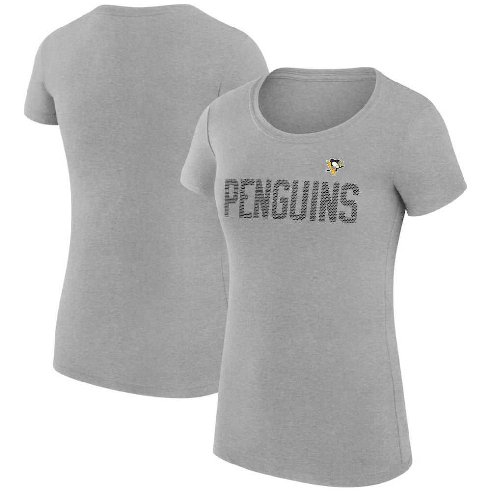 NHL Pittsburgh Penguins G-III 4Her by Carl Banks Women's Super-Slim Fit Lightweight Dot Print Team T-Shirt