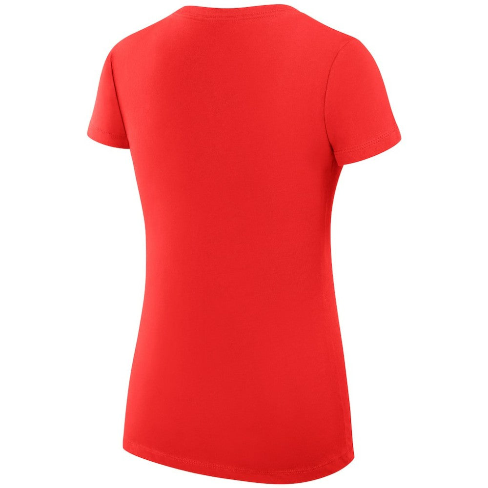 NHL Detroit Red Wings G-III 4Her by Carl Banks Women's Super-Slim Fit Lightweight Dot Print Team V-Neck T-Shirt