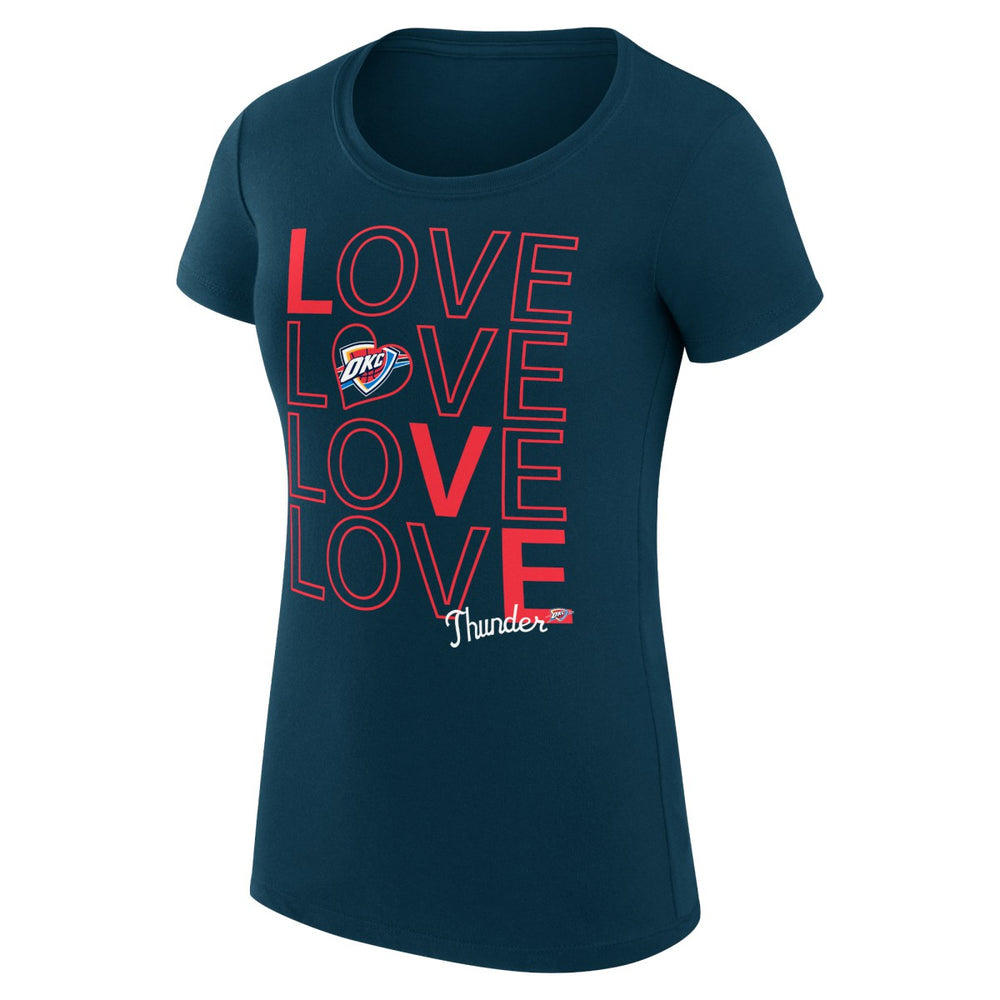 Oklahoma City Thunder G-III 4Her by Carl Banks Women's Super-Slim Fit Lightweight Basketball Love T-Shirt
