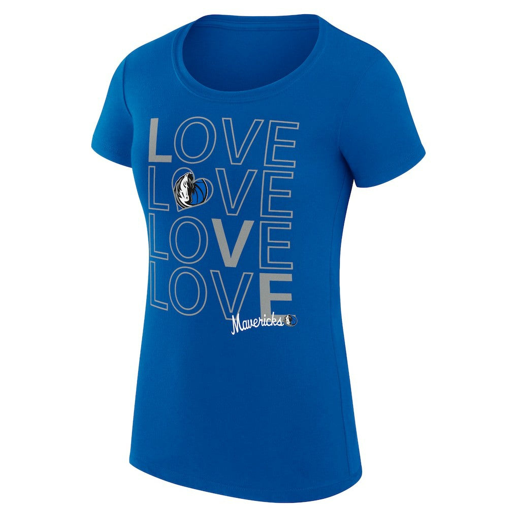 Dallas Mavericks G-III 4Her by Carl Banks Women's Super-Slim Fit Lightweight Basketball Love T-Shirt sale