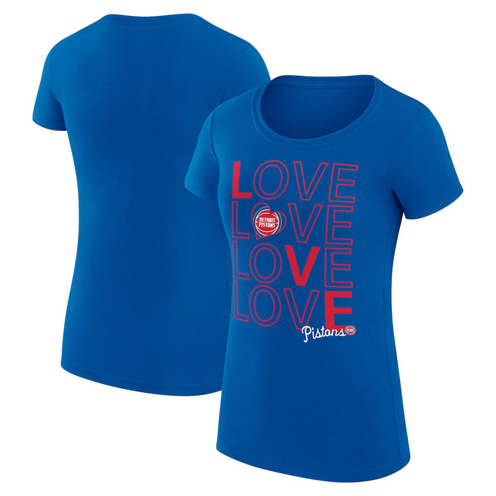 Detroit Pistons G-III 4Her by Carl Banks Women's Super-Slim Fit Lightweight Basketball Love T-Shirt sale