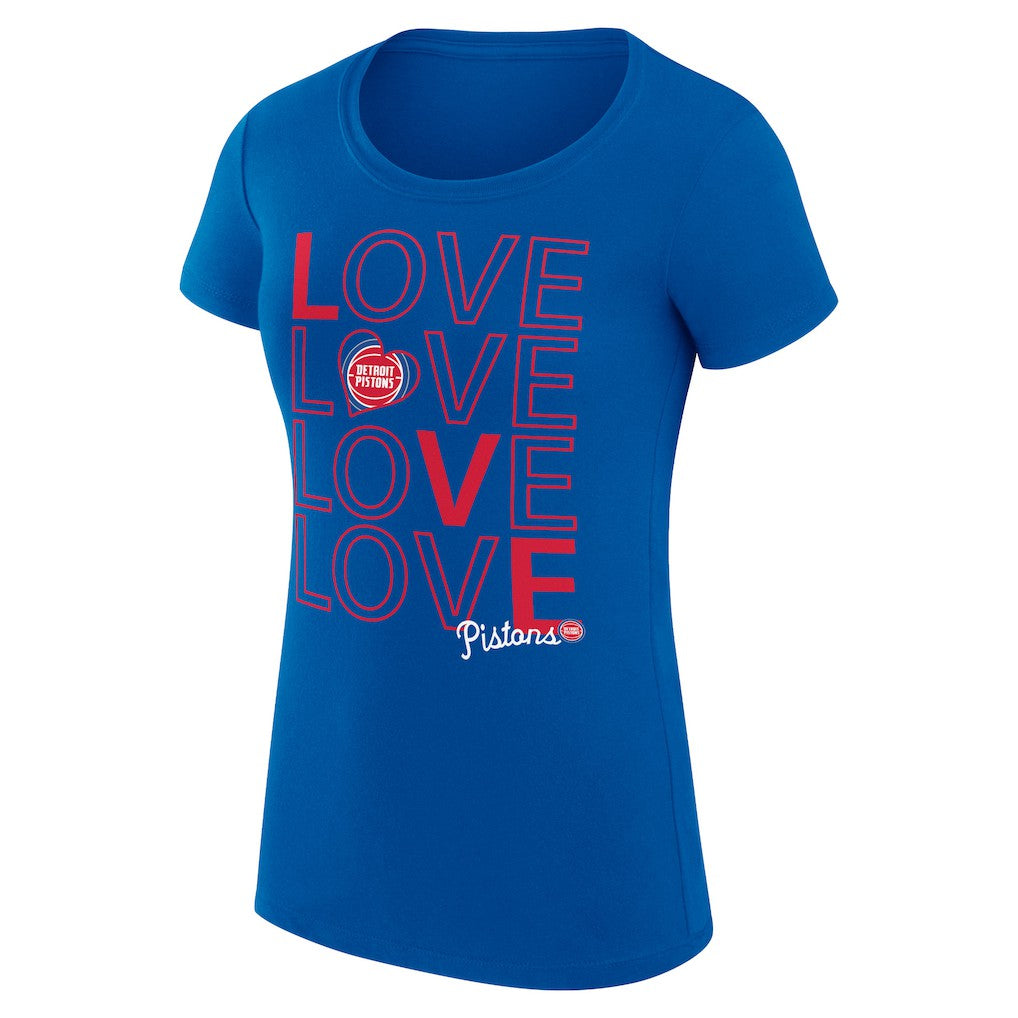 Detroit Pistons G-III 4Her by Carl Banks Women's Super-Slim Fit Lightweight Basketball Love T-Shirt sale