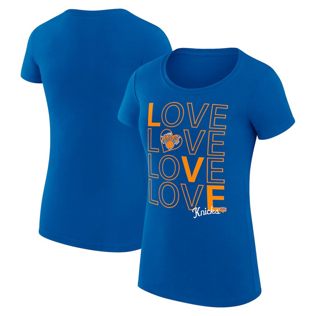 New York Knicks G-III 4Her by Carl Banks Women's Super-Slim Fit Lightweight Basketball Love T-Shirt