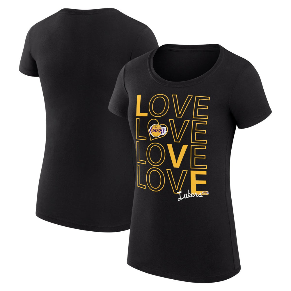 Los Angeles Lakers G-III 4Her by Carl Banks Women's Super-Slim Fit Lightweight Basketball Love T-Shirt