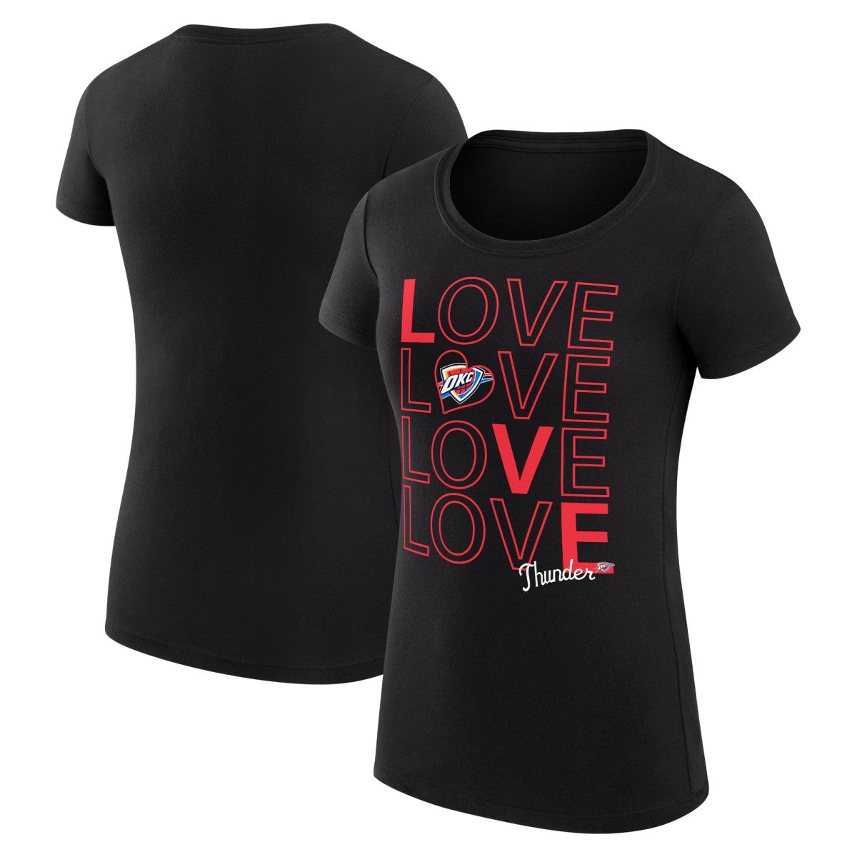 Oklahoma City Thunder G-III 4Her by Carl Banks Women's Super-Slim Fit Lightweight Basketball Love T-Shirt