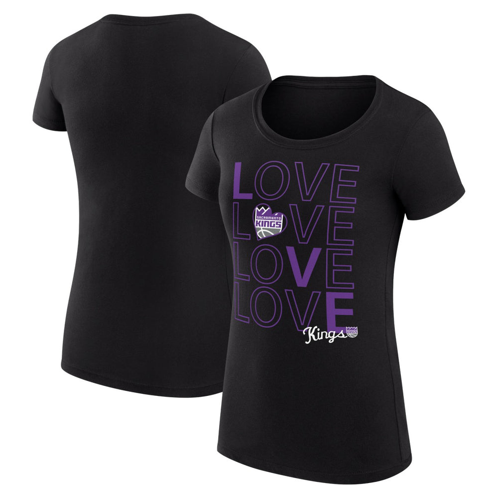 Sacramento Kings G-III 4Her by Carl Banks Women's Super-Slim Fit Lightweight Basketball Love T-Shirt