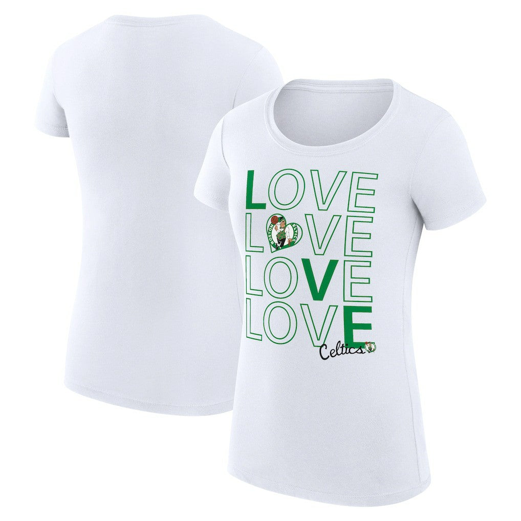 Boston Celtics G-III 4Her by Carl Banks Women's Super-Slim Fit Lightweight Basketball Love T-Shirt
