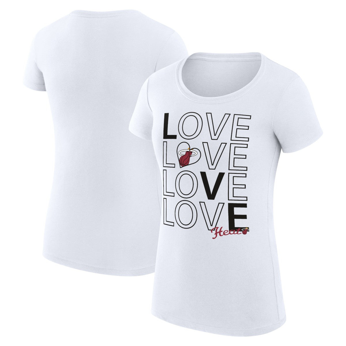 Miami Heat G-III 4Her by Carl Banks Women's Super-Slim Fit Lightweight Basketball Love T-Shirt