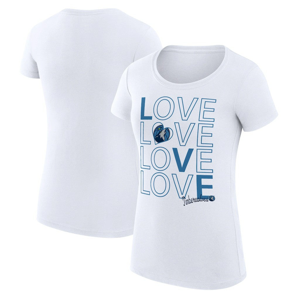 Minnesota Timberwolves G-III 4Her by Carl Banks Women's Super-Slim Fit Lightweight Basketball Love T-Shirt