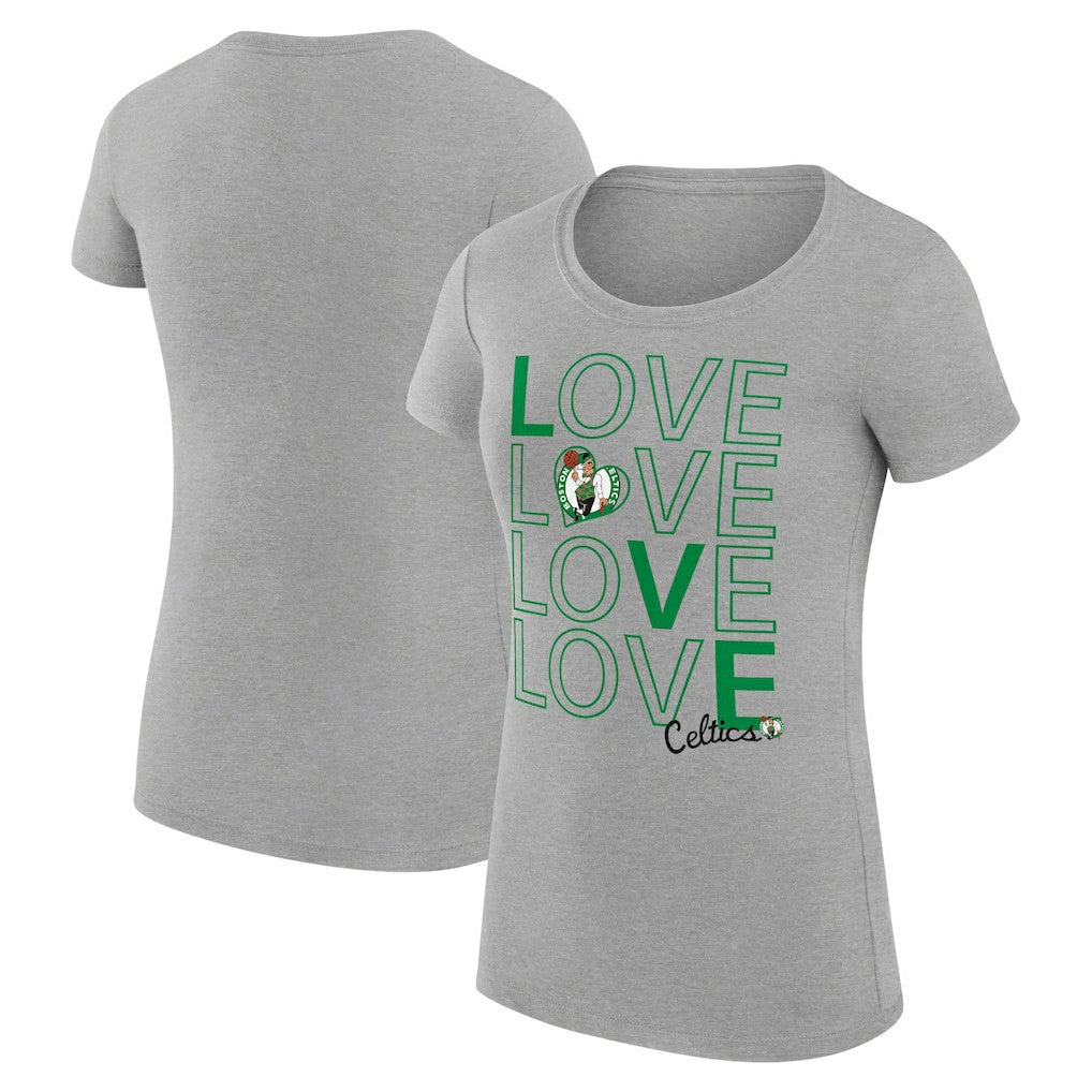 Boston Celtics G-III 4Her by Carl Banks Women's Super-Slim Fit Lightweight Basketball Love T-Shirt