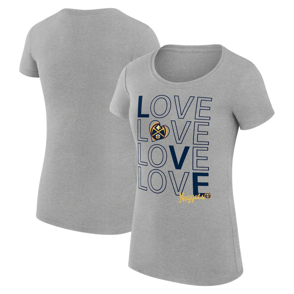 Denver Nuggets G-III 4Her by Carl Banks Women's Super-Slim Fit Lightweight Basketball Love T-Shirt sale