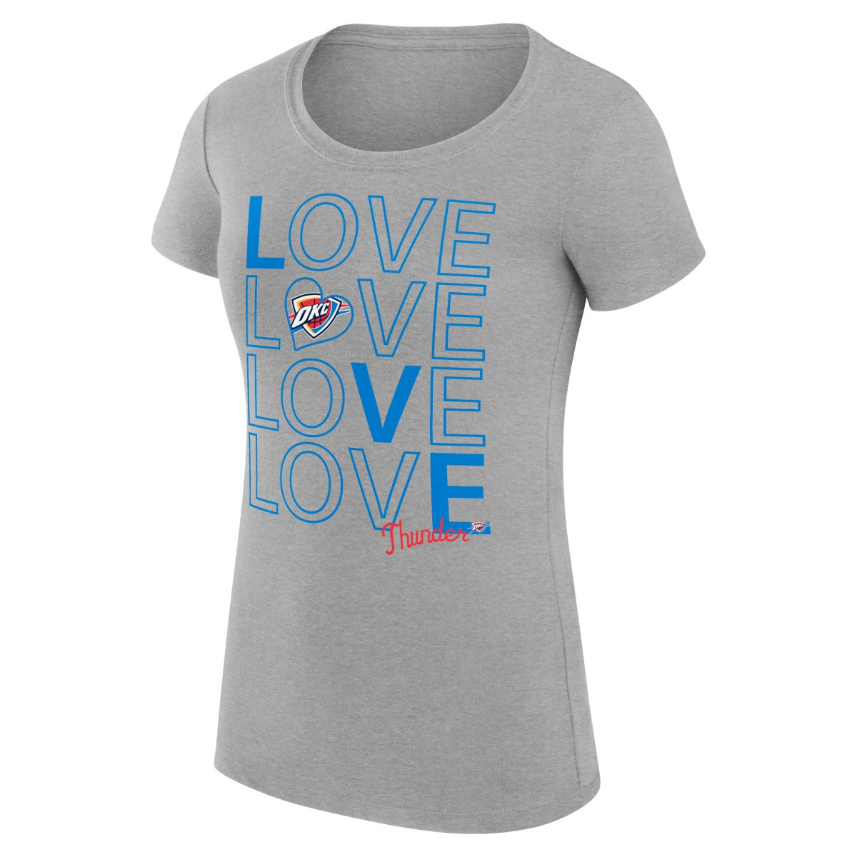 Oklahoma City Thunder G-III 4Her by Carl Banks Women's Super-Slim Fit Lightweight Basketball Love T-Shirt