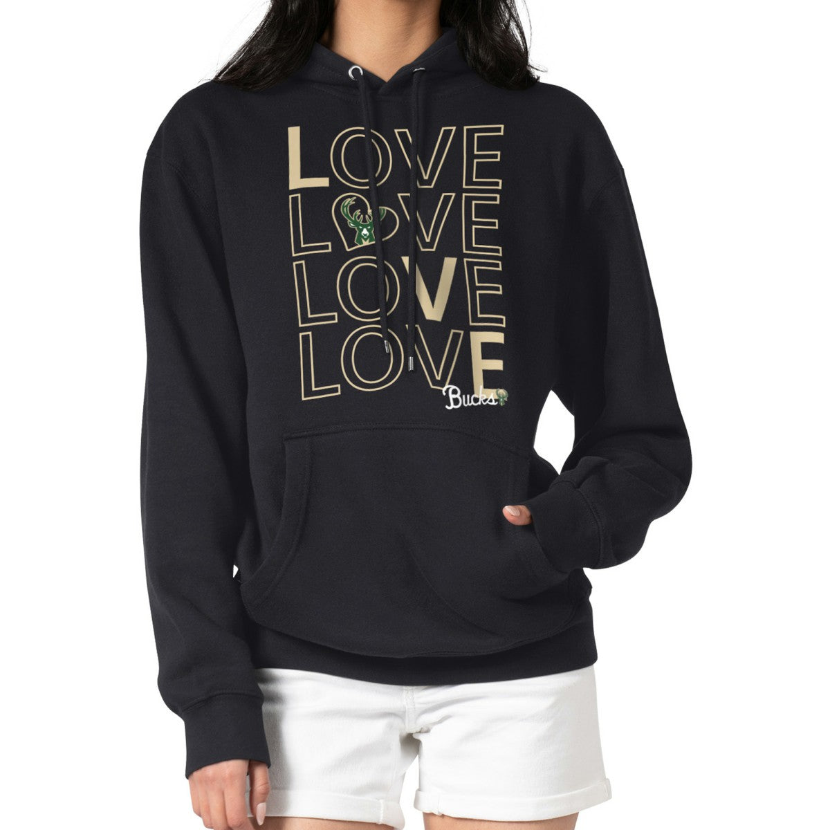Milwaukee Bucks G-III 4Her by Carl Banks Women's Basketball Love Fleece Pullover Hoodie