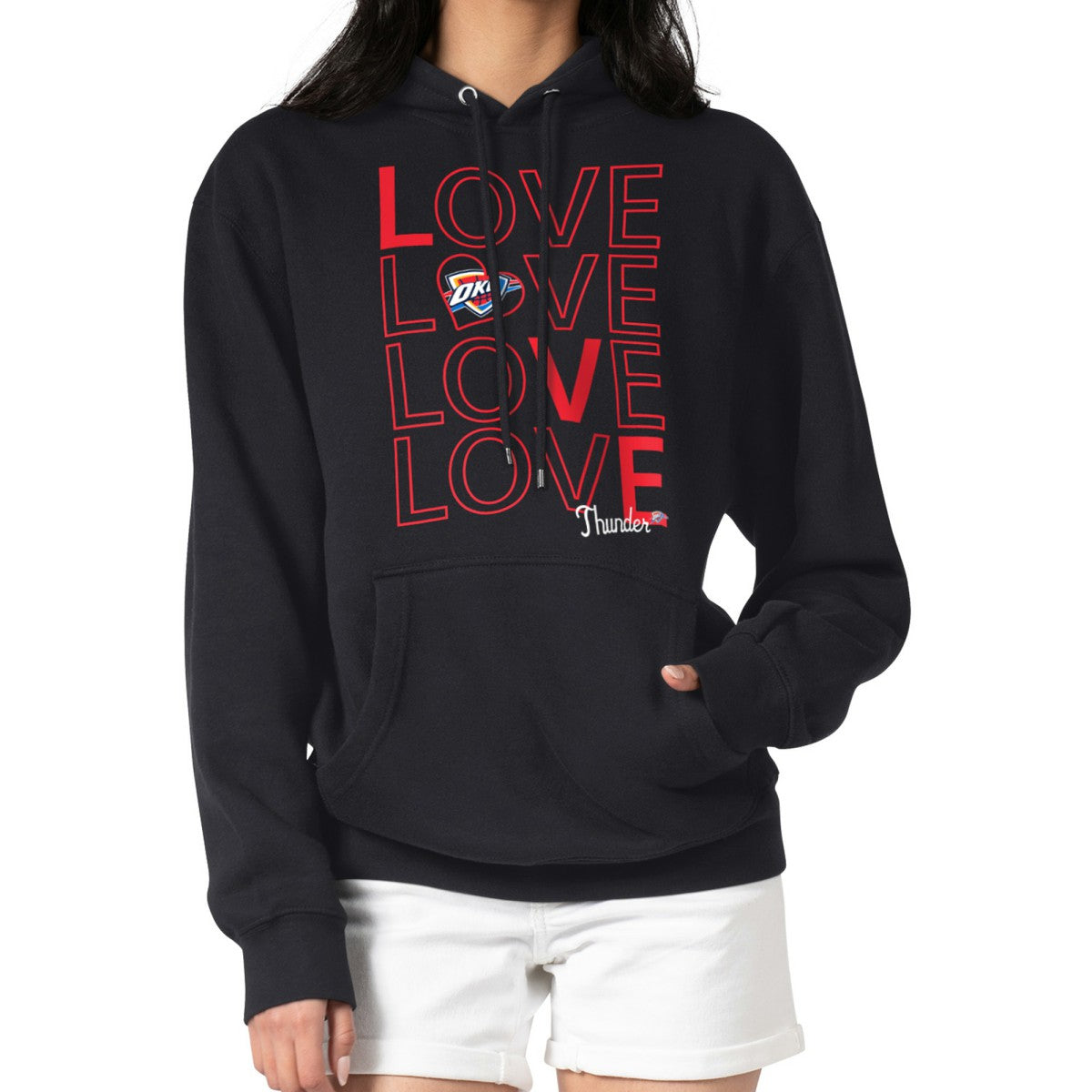 Oklahoma City Thunder G-III 4Her by Carl Banks Women's Basketball Love Fleece Pullover Hoodie