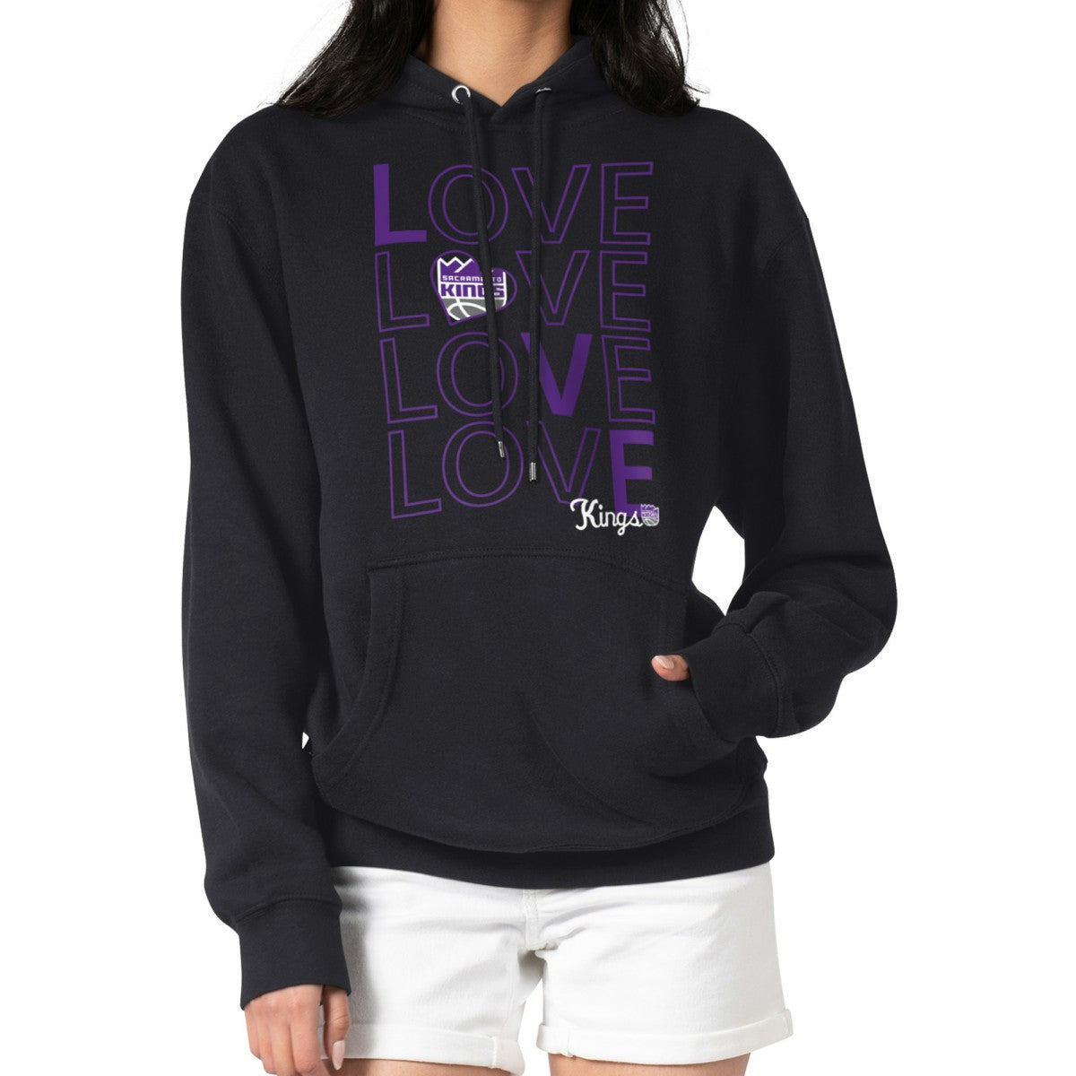 Sacramento Kings G-III 4Her by Carl Banks Women's Basketball Love Fleece Pullover Hoodie