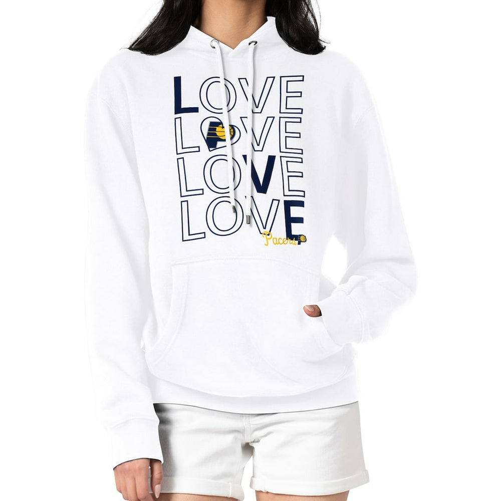 Indiana Pacers G-III 4Her by Carl Banks Women's Basketball Love Fleece Pullover Hoodie
