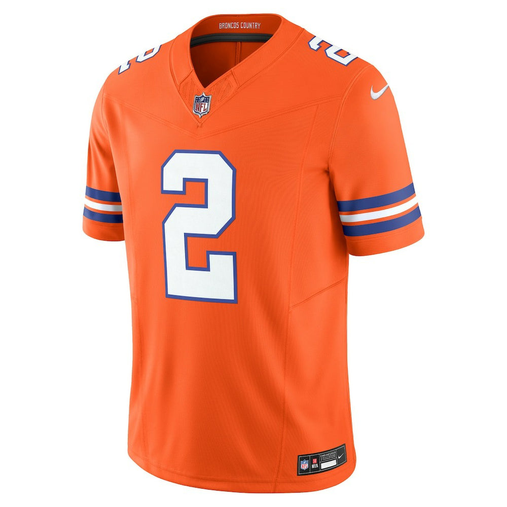 Patrick Surtain II  Alternate Mile High Collection 1977 Throwback Vapor F.U.S.E. Limited Jersey - Denver Broncos Jerseys