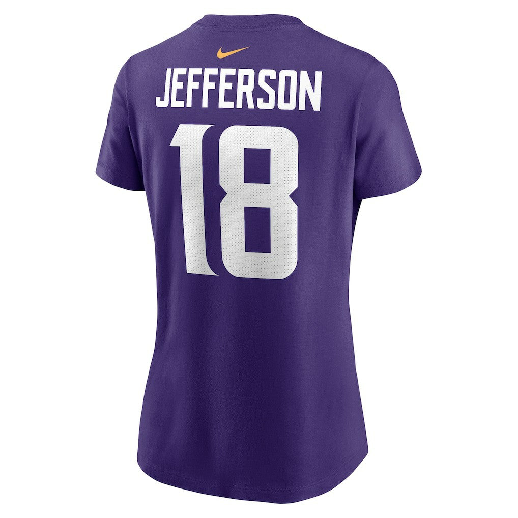Justin Jefferson  Women's Player Name & Number T-Shirt - Minnesota Vikings T-shirts