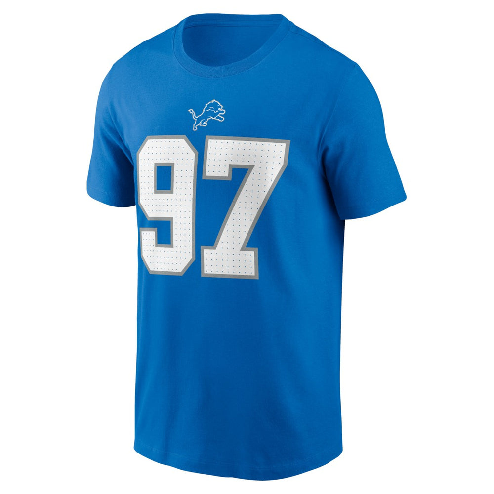 Aidan Hutchinson  Name & Number T-Shirt - Detroit Lions T-shirts