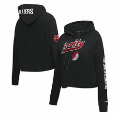 Portland Trail Blazers Pro Standard Women's 2023/24 City Edition Cropped Pullover Hoodie