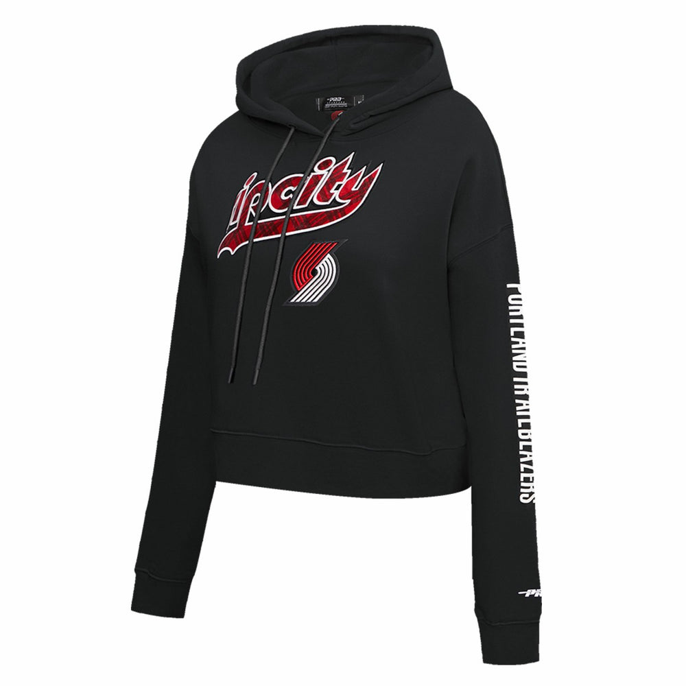 Portland Trail Blazers Pro Standard Women's 2023/24 City Edition Cropped Pullover Hoodie