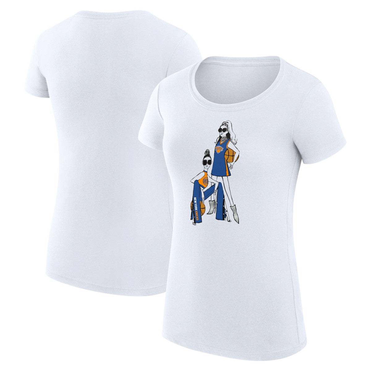 New York Knicks G-III 4Her by Carl Banks Women's Super-Slim Fit Lightweight Basketball Girls T-Shirt