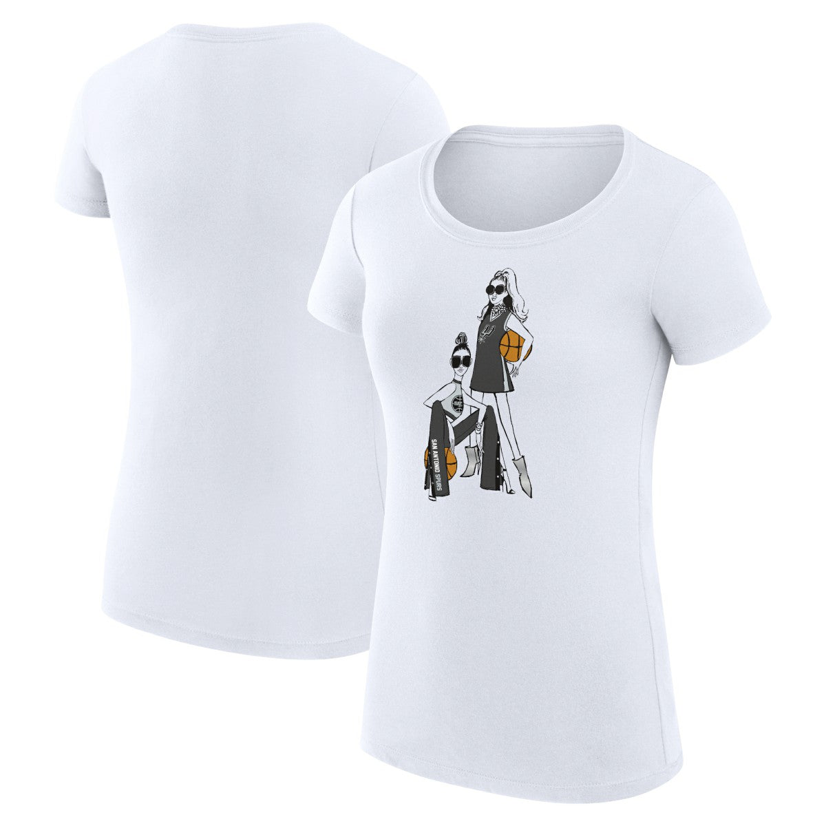 San Antonio Spurs G-III 4Her by Carl Banks Women's Super-Slim Fit Lightweight Basketball Girls T-Shirt
