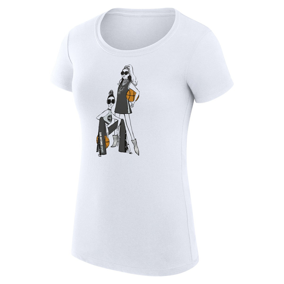 San Antonio Spurs G-III 4Her by Carl Banks Women's Super-Slim Fit Lightweight Basketball Girls T-Shirt