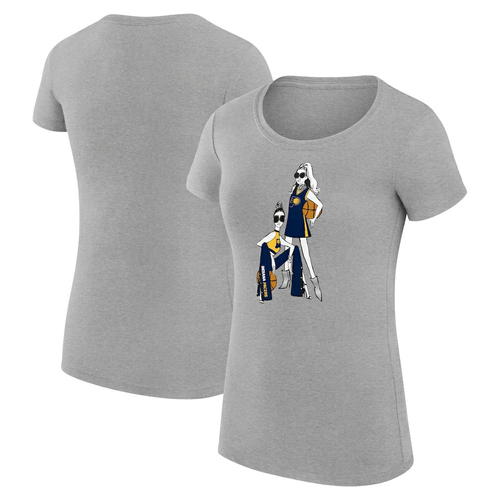Indiana Pacers G-III 4Her by Carl Banks Women's Super-Slim Fit Lightweight Basketball Girls T-Shirt