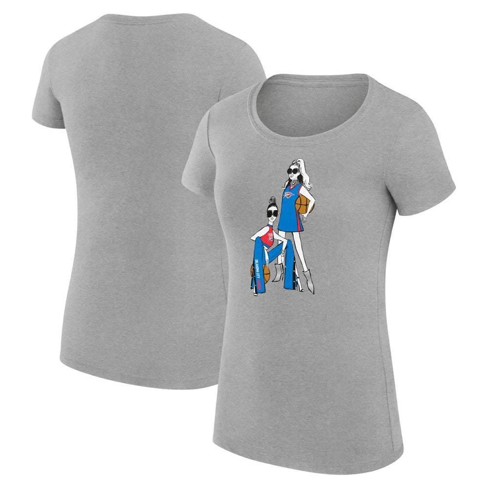 Oklahoma City Thunder G-III 4Her by Carl Banks Women's Super-Slim Fit Lightweight Basketball Girls T-Shirt