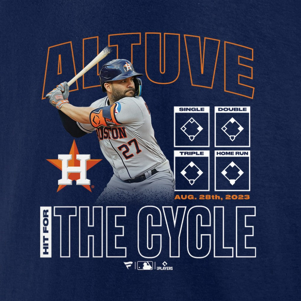 Jose Altuve Houston Astros Cycle T-Shirt – Navy