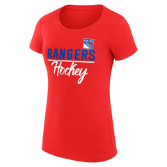 NHL New York Rangers G-III 4Her by Carl Banks Women's Super-Slim Fit Lightweight Team Sport T-Shirt