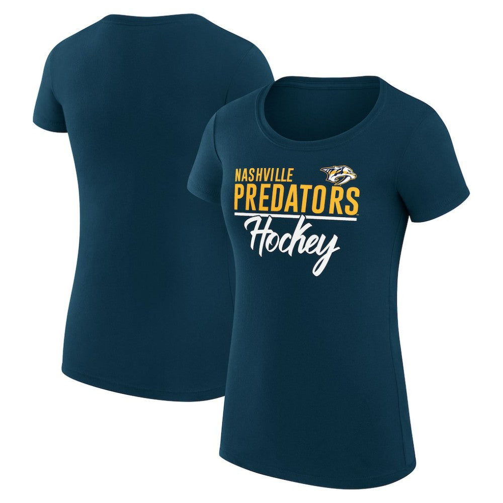 NHL Nashville Predators G-III 4Her by Carl Banks Women's Super-Slim Fit Lightweight Team Sport T-Shirt