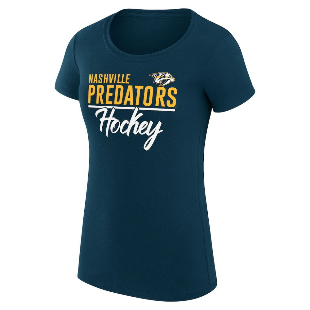 NHL Nashville Predators G-III 4Her by Carl Banks Women's Super-Slim Fit Lightweight Team Sport T-Shirt