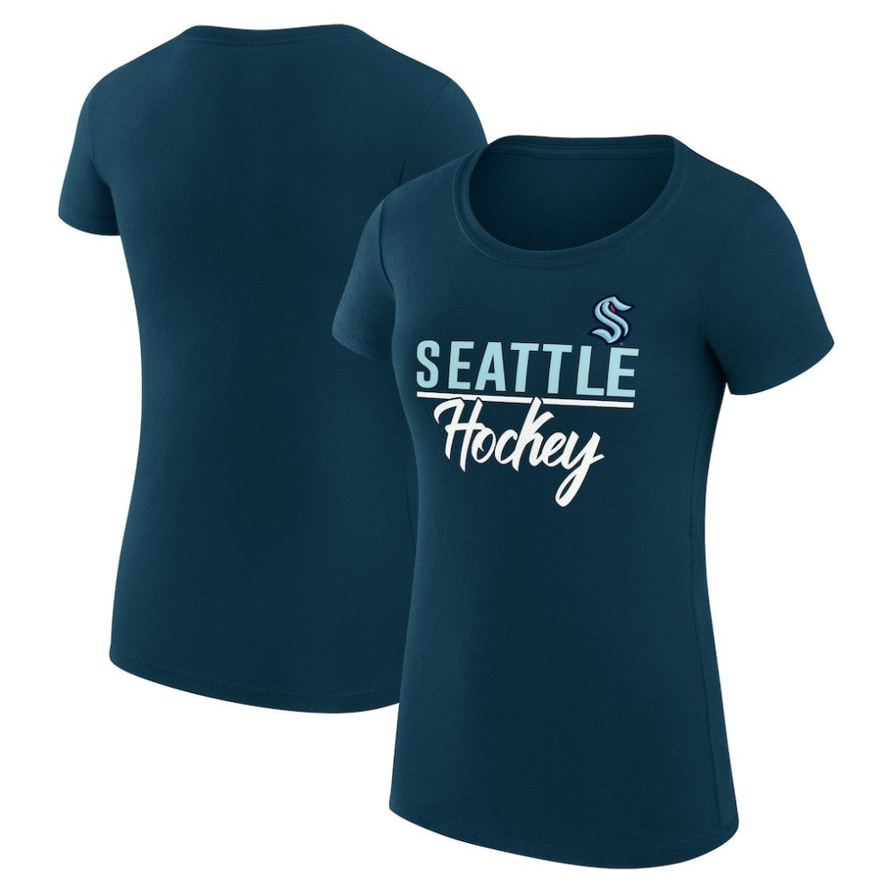 NHL Seattle Kraken G-III 4Her by Carl Banks Women's Super-Slim Fit Lightweight Team Sport T-Shirt