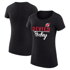 NHL New Jersey Devils G-III 4Her by Carl Banks Women's Super-Slim Fit Lightweight Team Sport T-Shirt