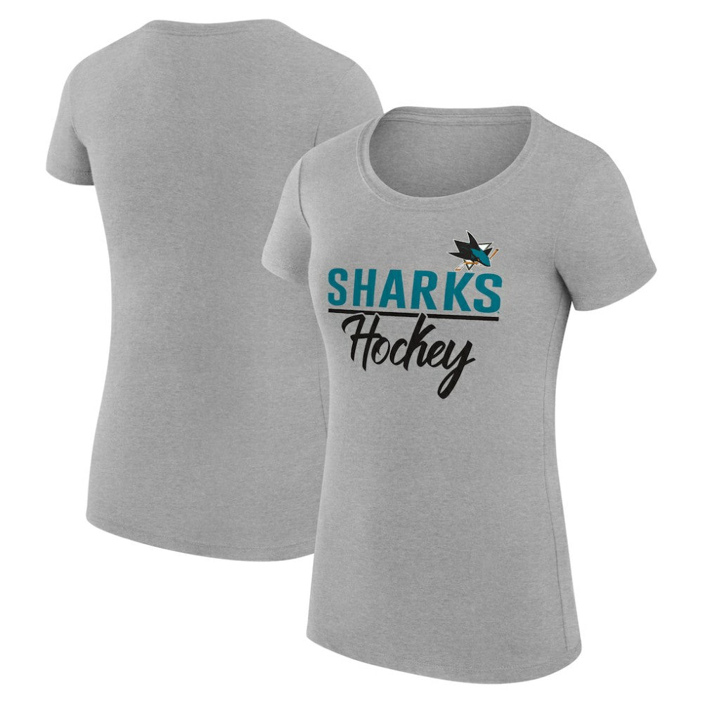 NHL San Jose Sharks G-III 4Her by Carl Banks Women's Super-Slim Fit Lightweight Team Sport T-Shirt
