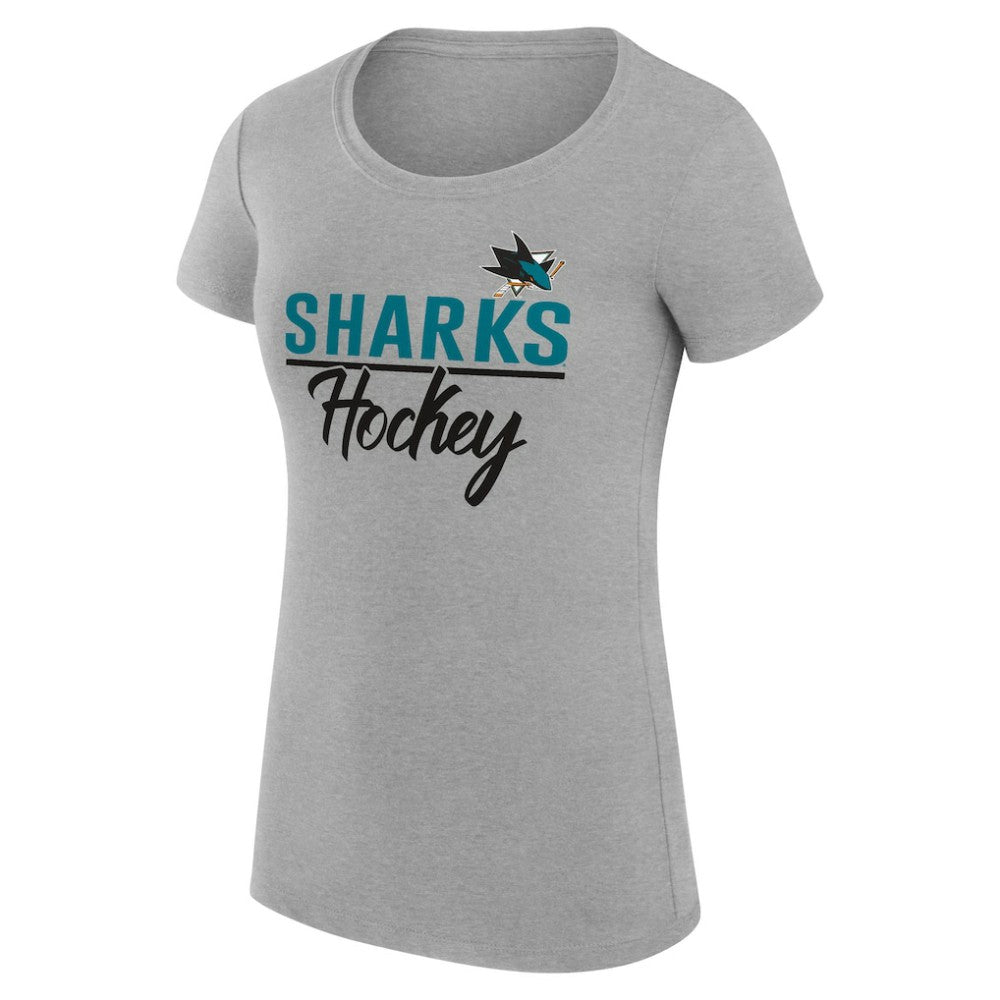 NHL San Jose Sharks G-III 4Her by Carl Banks Women's Super-Slim Fit Lightweight Team Sport T-Shirt