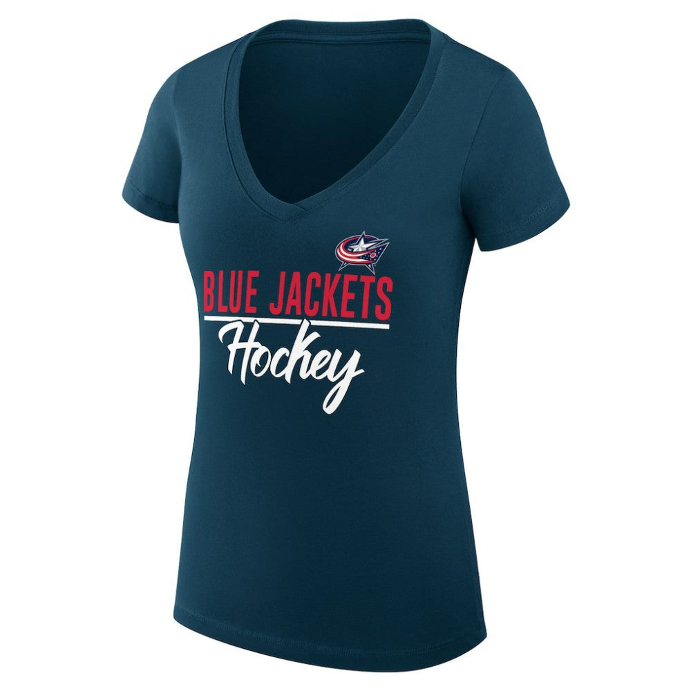 NHL Columbus Blue Jackets G-III 4Her by Carl Banks Women's Super-Slim Fit Lightweight Graphic T-Shirt