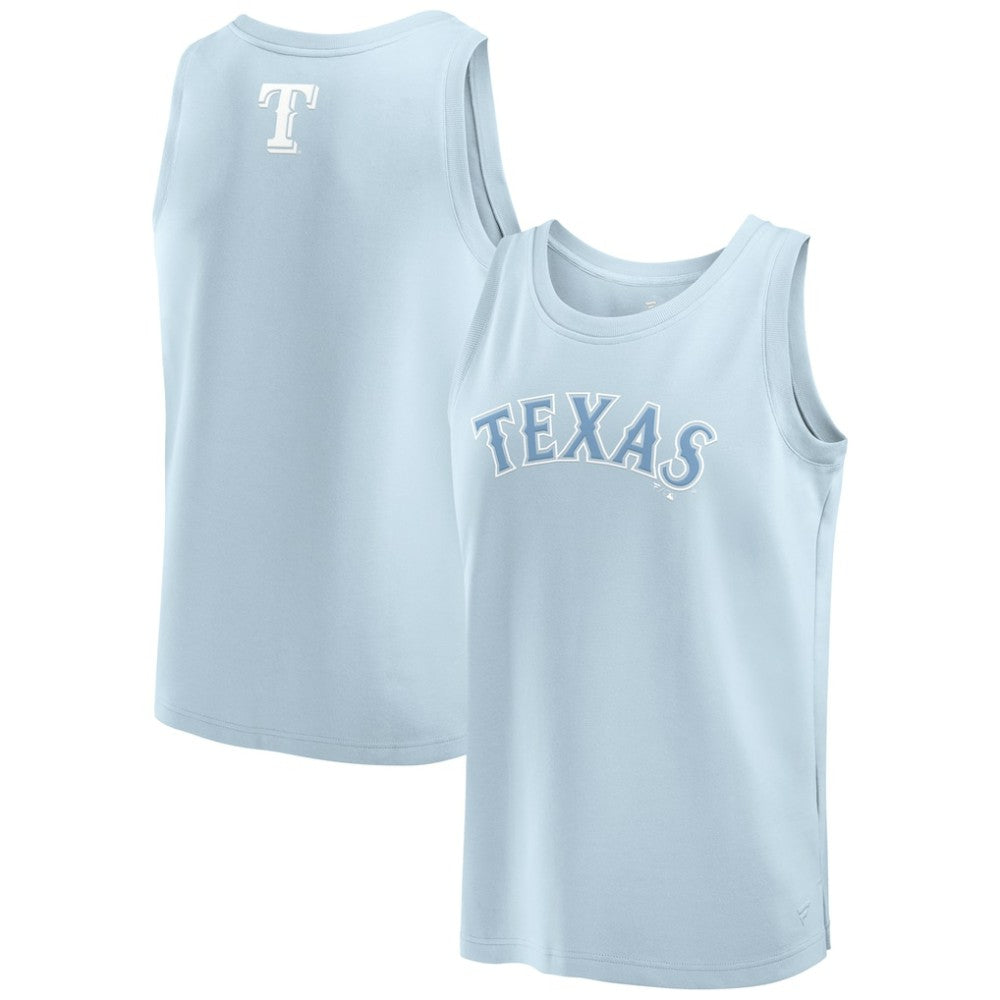 Light Blue Texas Rangers Fanatics Elements Tank Top