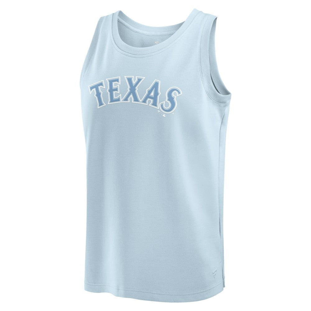 Light Blue Texas Rangers Fanatics Elements Tank Top