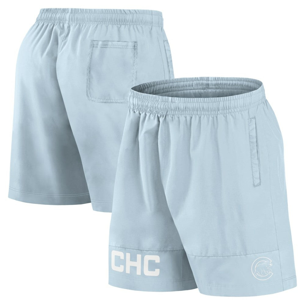 Light Blue Chicago Cubs Fanatics Elements Swim Shorts