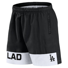 Black Los Angeles Dodgers Fanatics Elements Swim Shorts