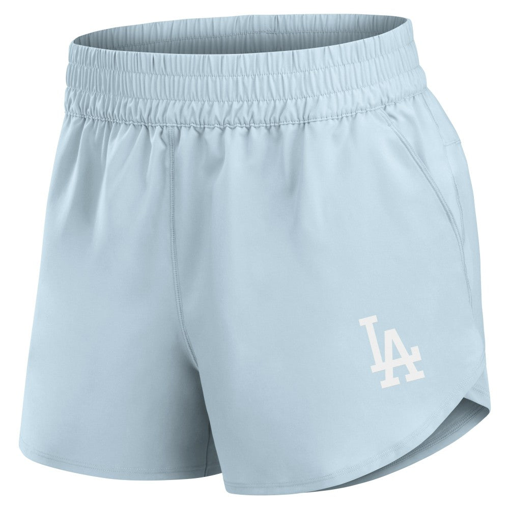 Light Blue Los Angeles Dodgers Fanatics Women's Studio Woven Vibe Shorts