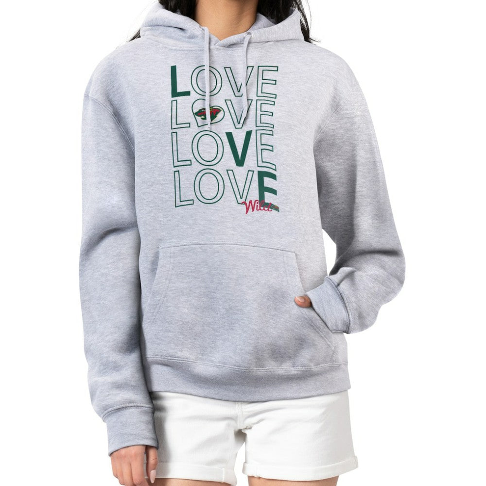 NHL Minnesota Wild G-III 4Her by Carl Banks Women's Hockey Love Fleece Pullover Hoodie