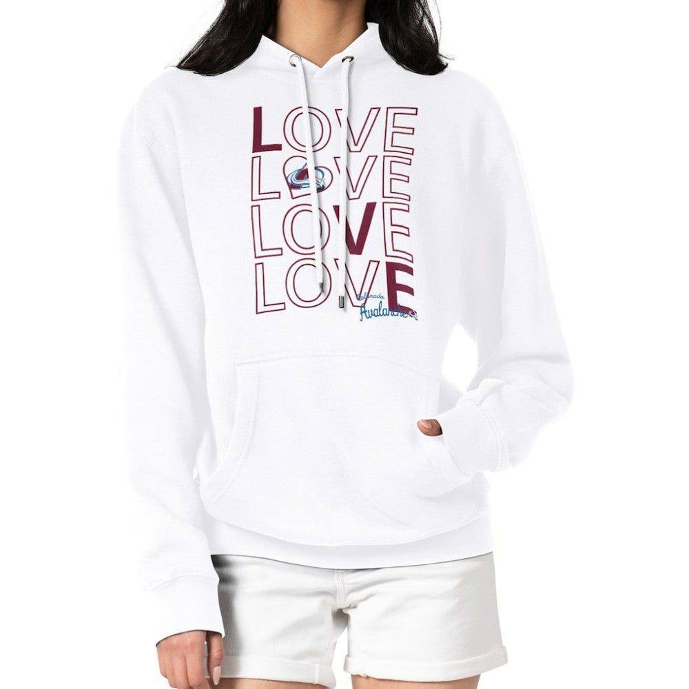 NHL Colorado Avalanche G-III 4Her by Carl Banks Women's Hockey Love Fleece Pullover Hoodie