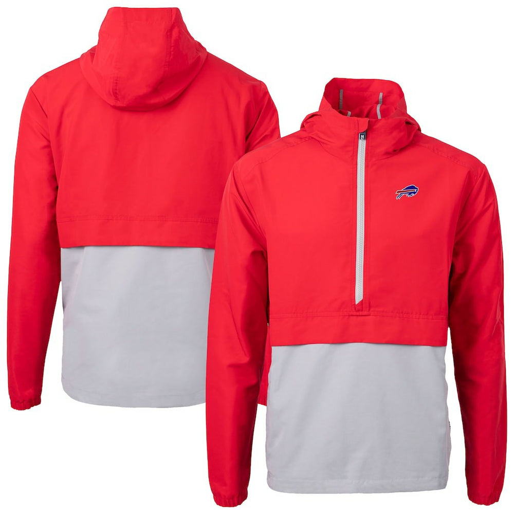 Cutter & Buck Charter Eco Recycled Anorak Half-Zip Jacket - Buffalo Bills Jackets