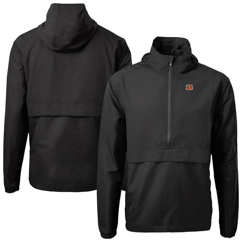 Cutter & Buck Charter Eco Recycled Anorak Half-Zip Jacket - Cincinnati Bengals Jackets