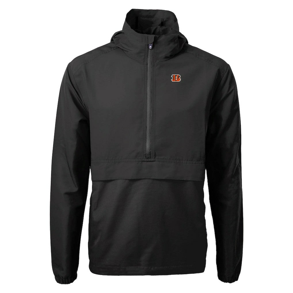Cutter & Buck Charter Eco Recycled Anorak Half-Zip Jacket - Cincinnati Bengals Jackets